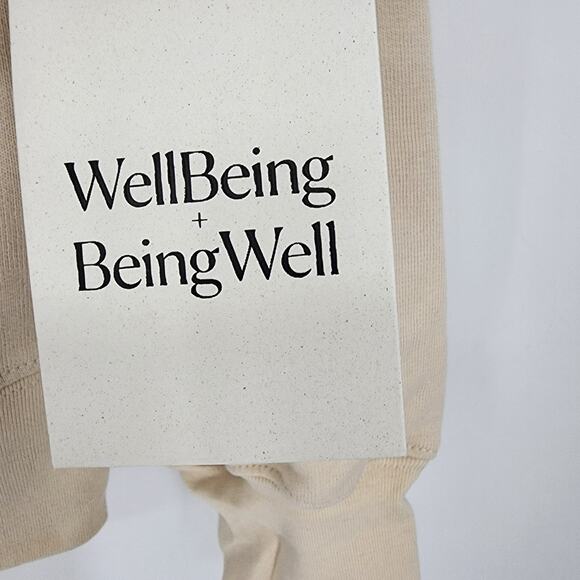 Revolve WellBeing + BeingWell Goldie Pullover Sweatshirt Bone White Size Medium - Picture 5 of 9